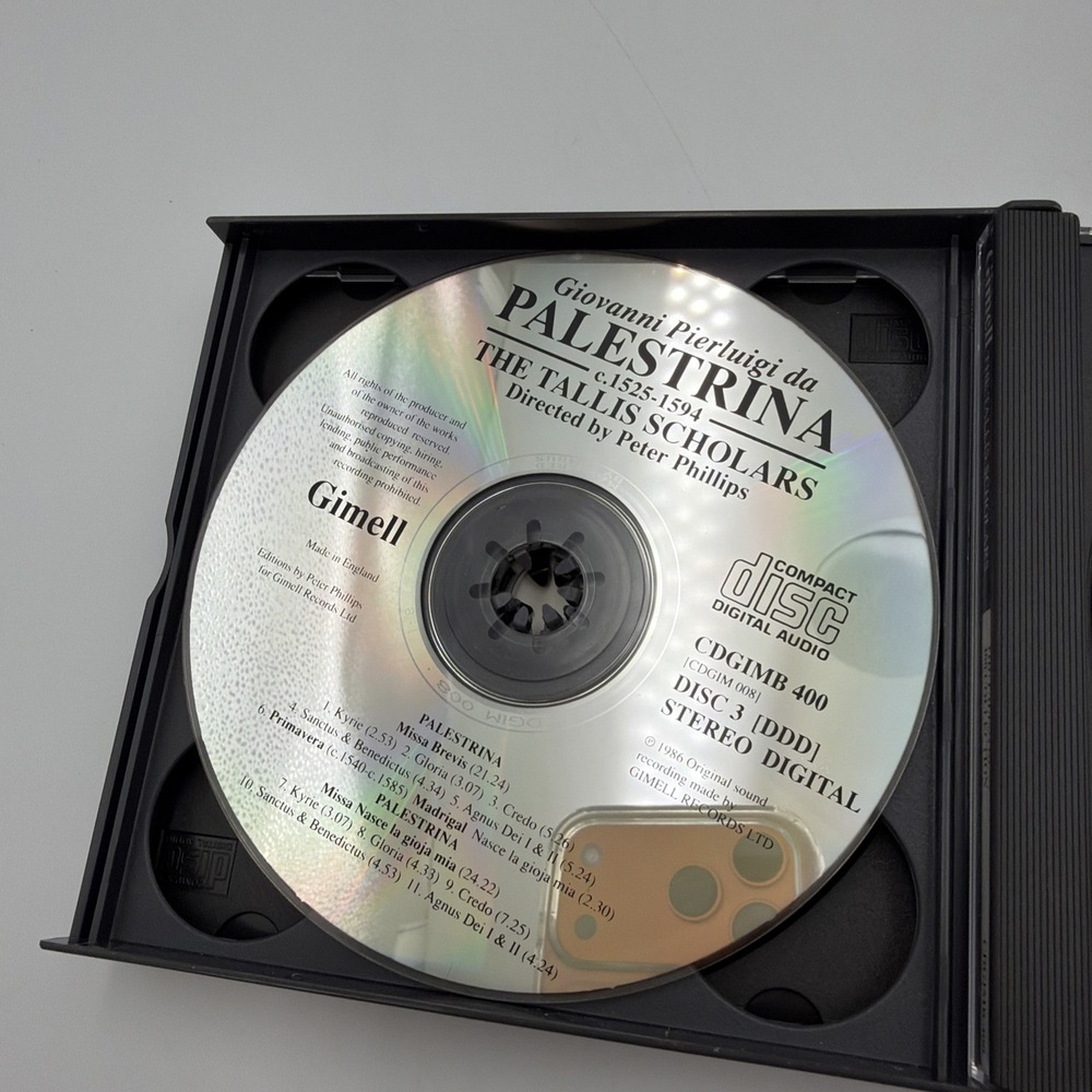 Giovanni Pierluigi da Palestrina (CD, 1993, 4 Discs, Gimell) W/Booklet #1225AH - Picture 6 of 7